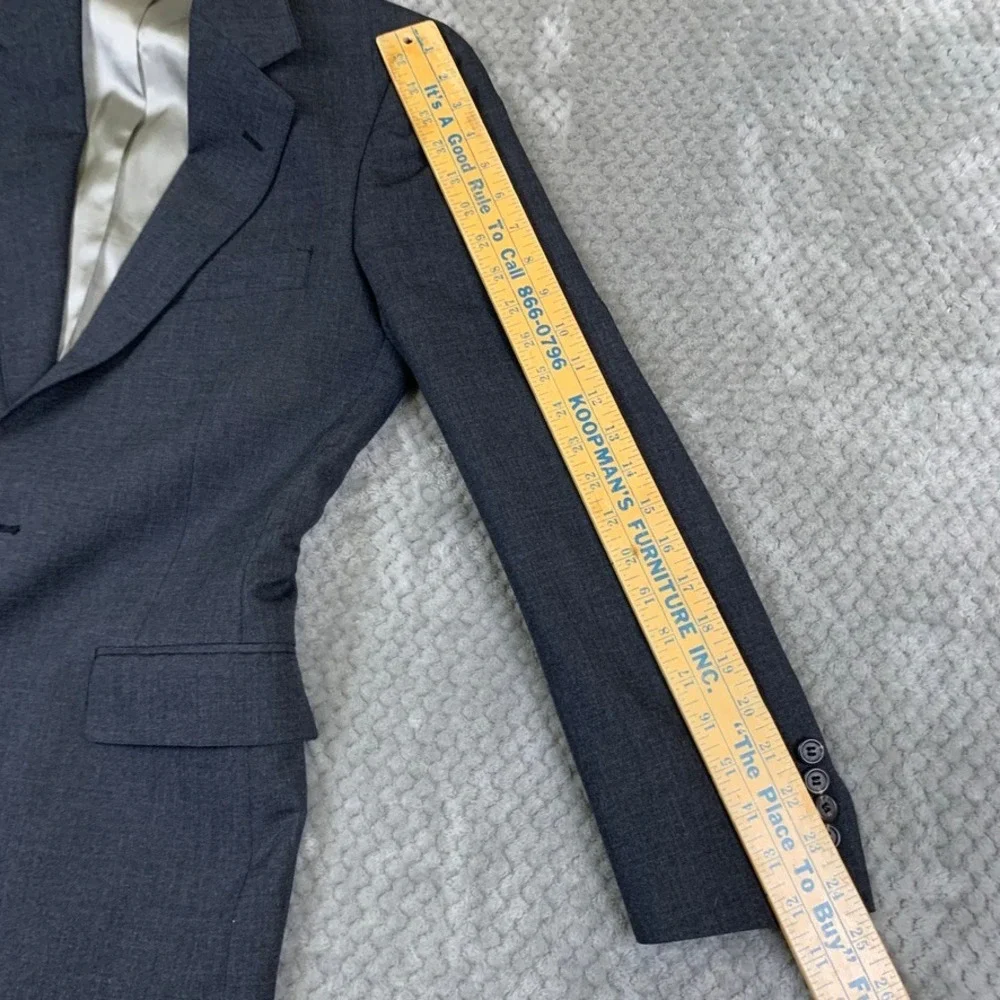 Vintage Polo University Club Ralph Lauren Gray Virgin Wool Blazer USA Mens 40R